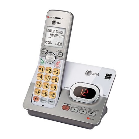 At&T Telephone 1 Handle Digital Cordless Silver Silver EL52103